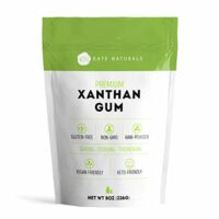 Kate Naturals Xanthan Gum. 100% Natural. Perfect For Gluten-Free Baking, Cooking & Thickening Sauces, Gravies & Shakes. Non-GMO. Large Resealable Bag. 1-Year Guarantee. (8 oz (Starter Size))