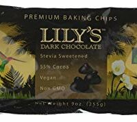 Lily's Chocolate All Natural Premium Baking Chips, Dark Chocolate, 4 Count